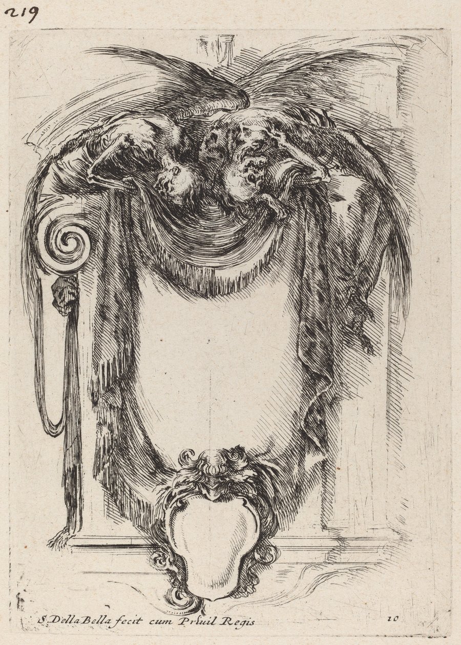 Kartuše zavěšená na mrtvolách, 1647. od Stefano della Bella