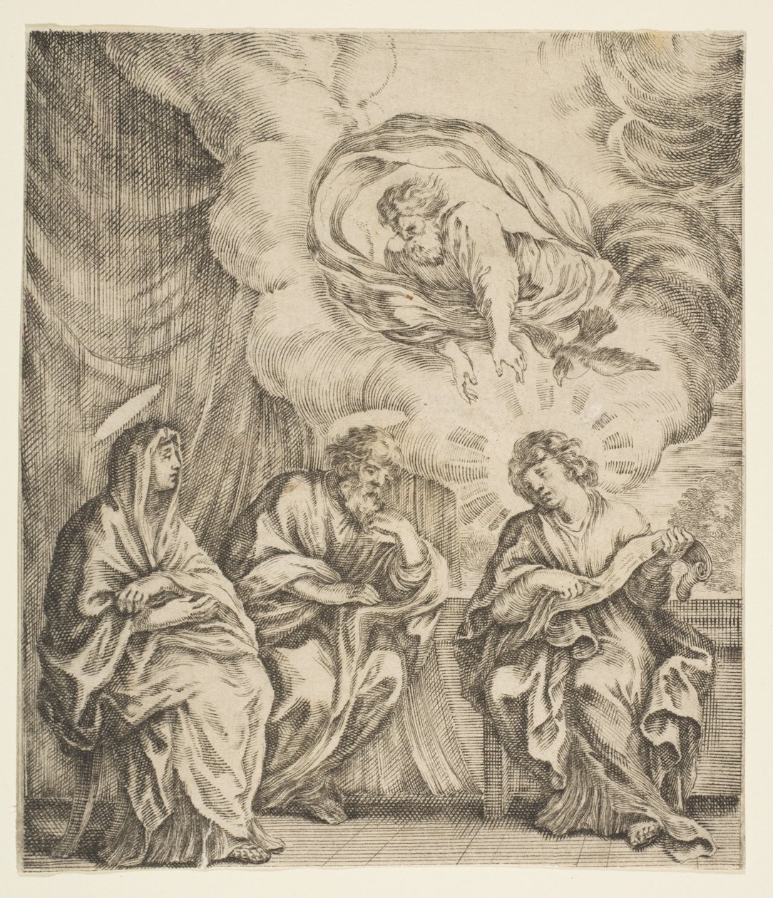 Dítě Ježíš vysvětlující Písma své matce a svatému Josefovi, ca. 1627. od Stefano della Bella