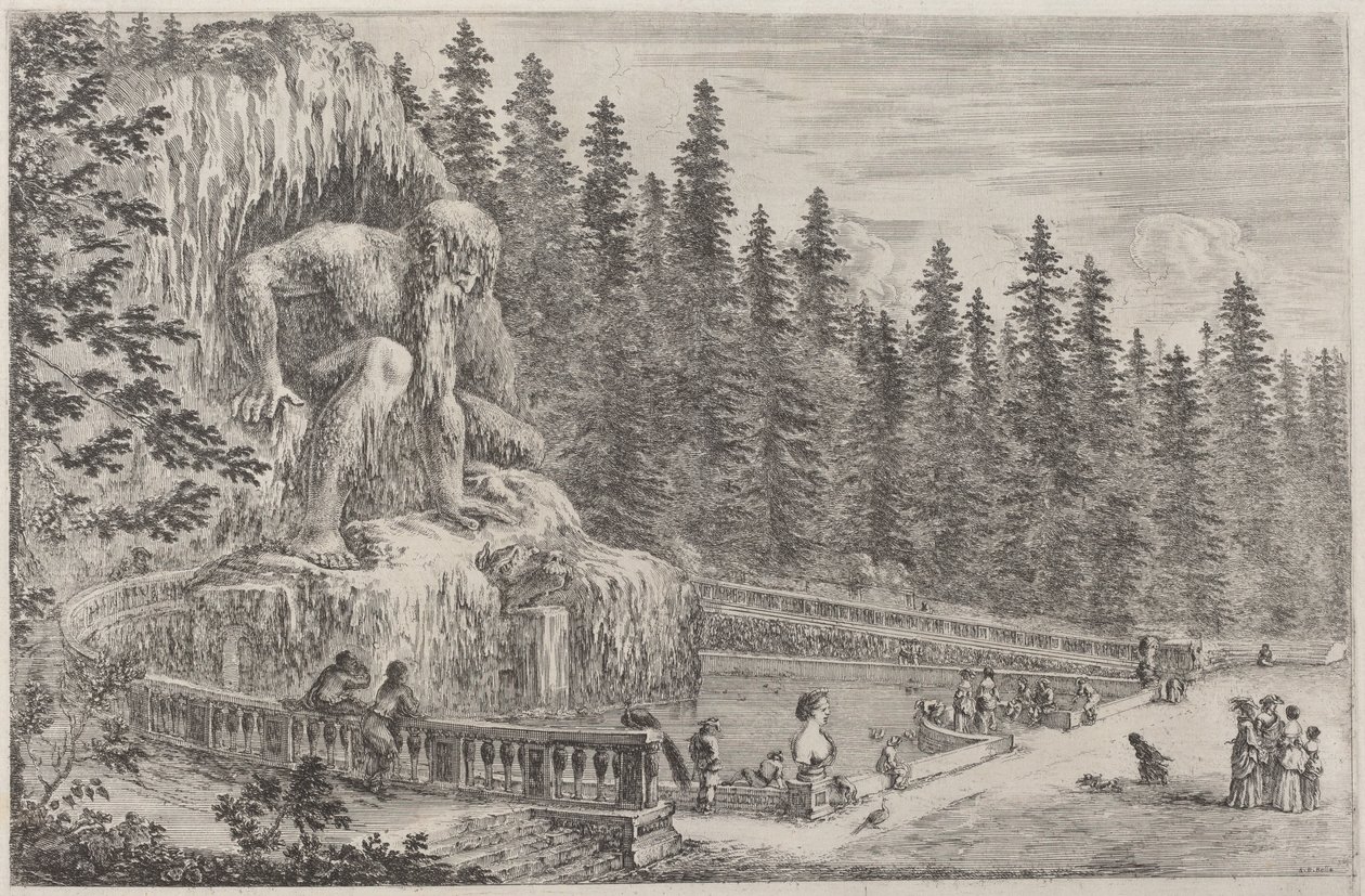 Kolosální socha z Apenin, pravděpodobně 1653. od Stefano della Bella
