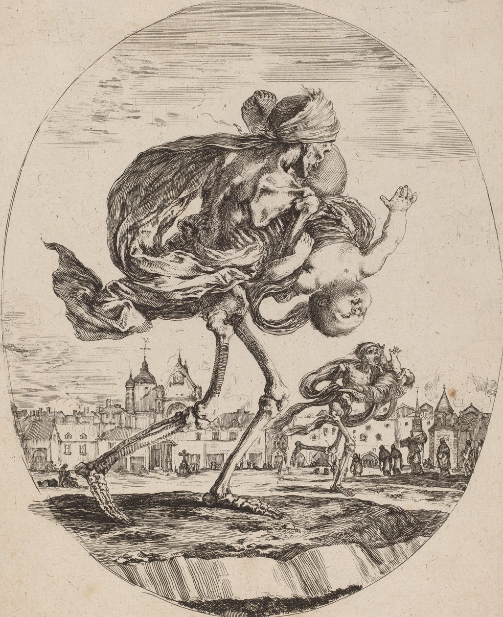 Smrt nesoucí dítě napravo, pravděpodobně 1648. od Stefano della Bella