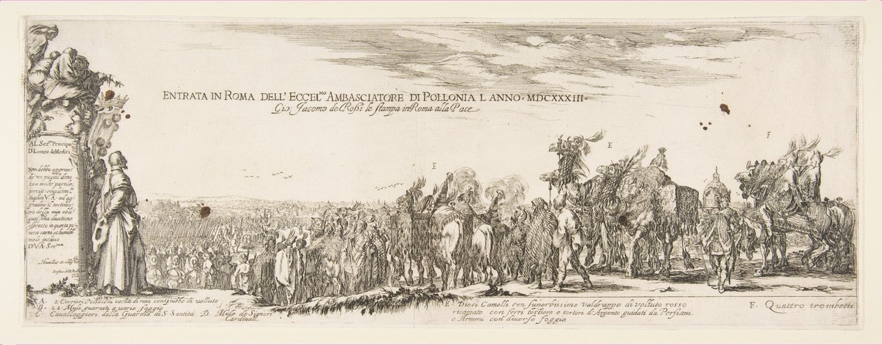 Vstup polského vyslanectví do Říma, 1633. od Stefano della Bella