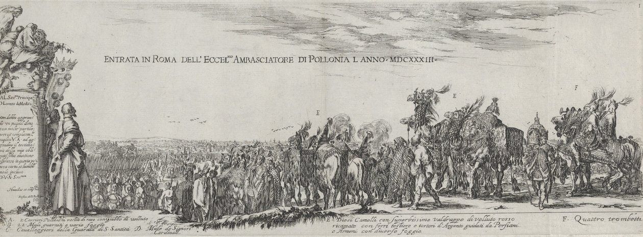 Vstup polského velvyslance do Říma, 1633. od Stefano della Bella