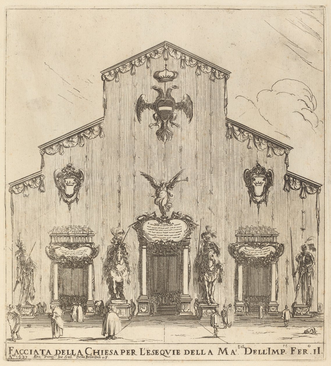 Fasáda kostela San Lorenzo, Florencie od Stefano della Bella