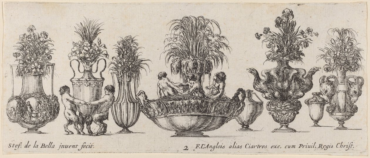 Fantastické vázy, pravděpodobně 1646. od Stefano della Bella