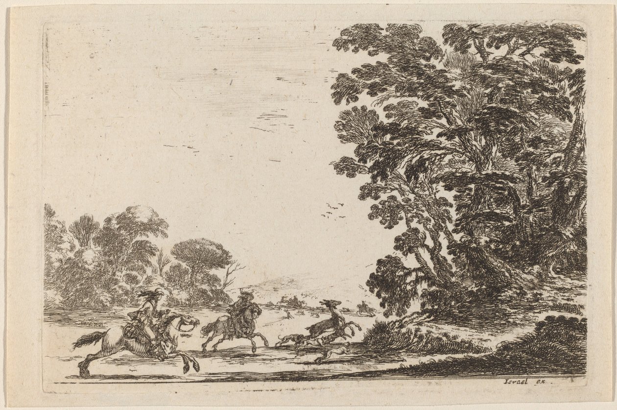 Les s honem na jelena, 1642. od Stefano della Bella