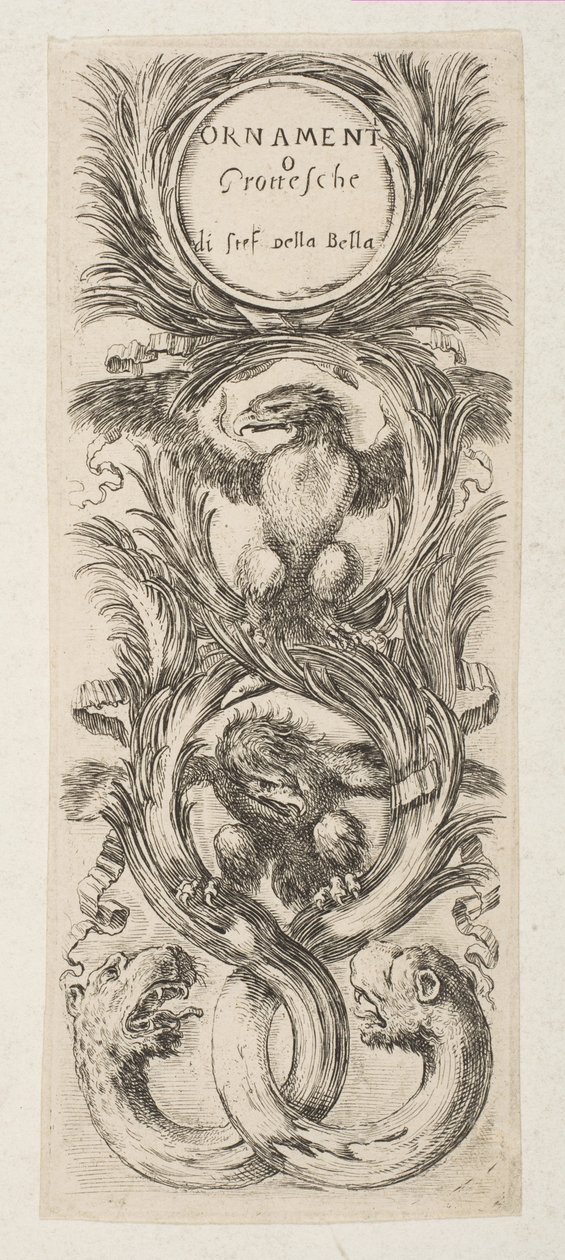 Frontispis: Ornamenty nebo grotesky, ca. 1653. od Stefano della Bella