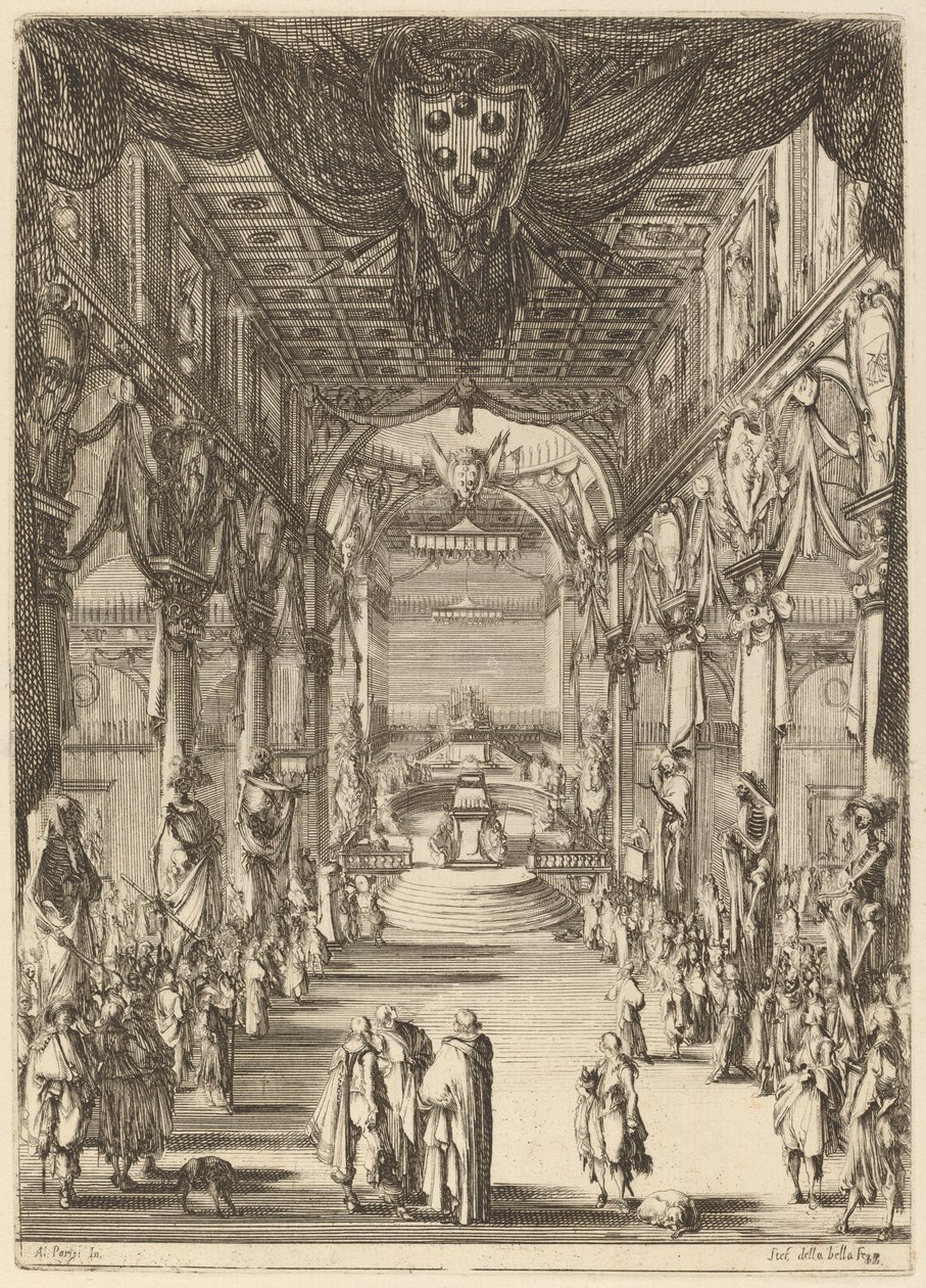 Pohřeb prince Francesca de Medici od Stefano della Bella