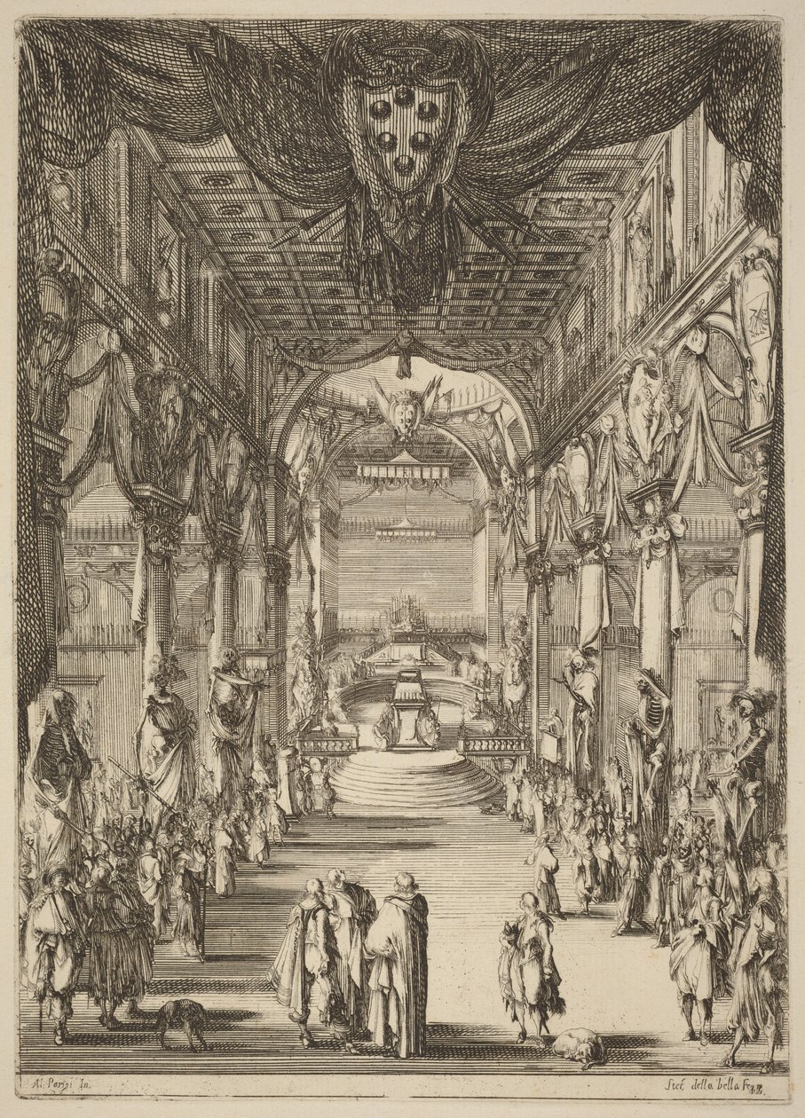 Pohřeb prince Francesca de Medici od Stefano della Bella