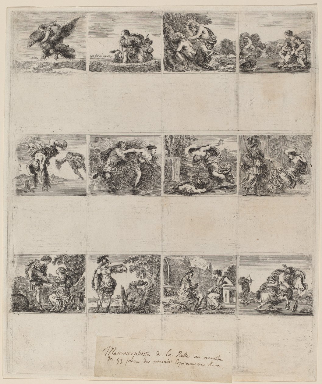 Mytologické hrací karty, 1644. od Stefano della Bella