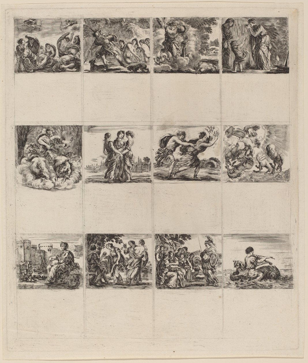 Mytologické hrací karty, 1644. od Stefano della Bella
