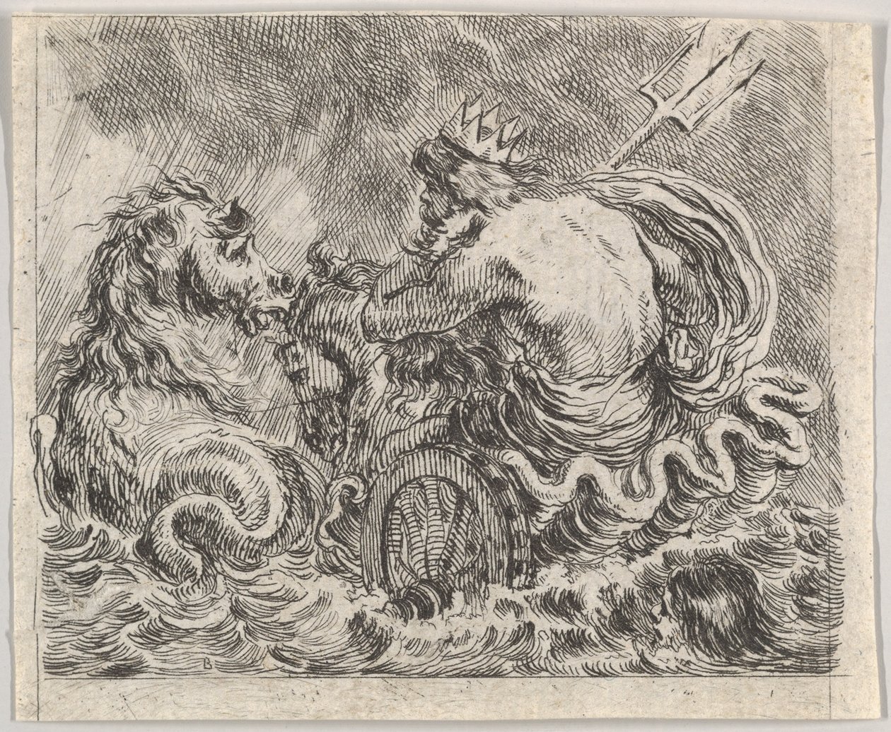 Neptun, z Game of Mythology Game of Mythology, 1644. od Stefano della Bella