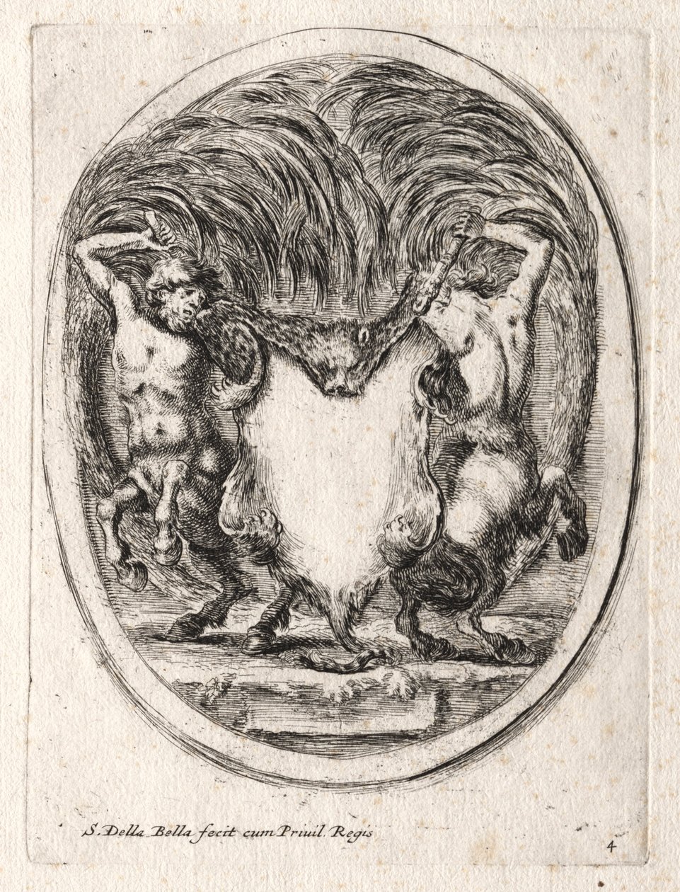 Nový model pro kartuši, 1647. od Stefano della Bella