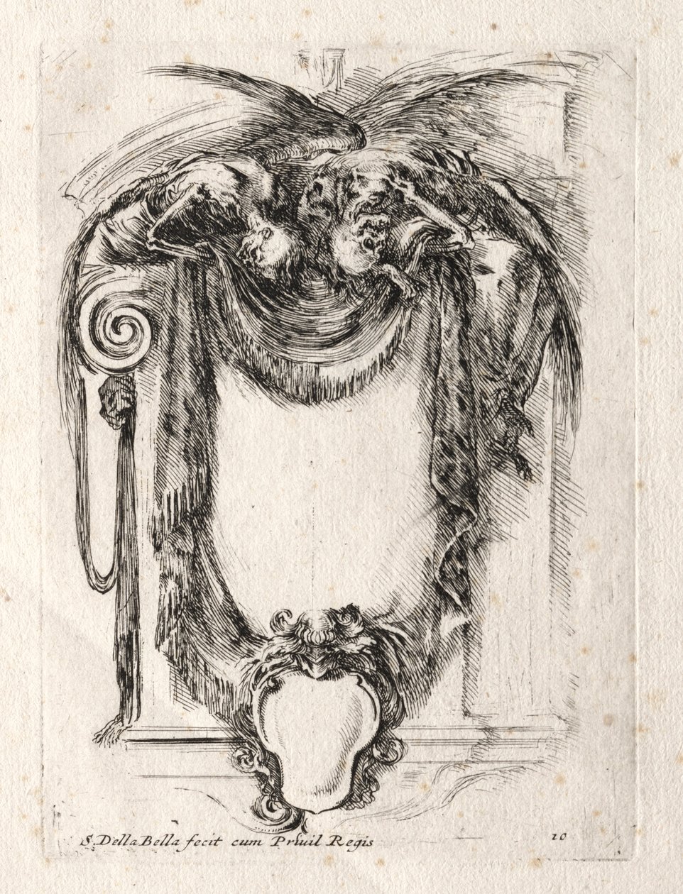 Nový model pro kartuši, 1647. od Stefano della Bella