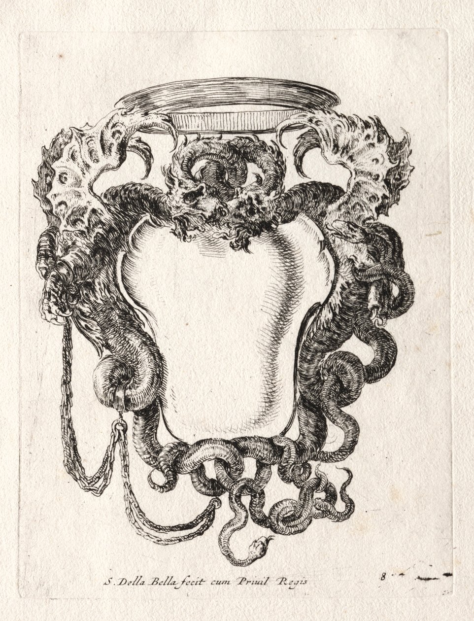 Nový model pro kartuši, 1647. od Stefano della Bella
