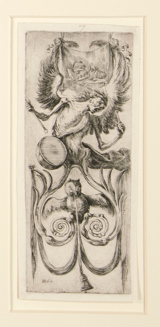 Ornamenty nebo grotesky, soubor dvanácti od Stefano della Bella