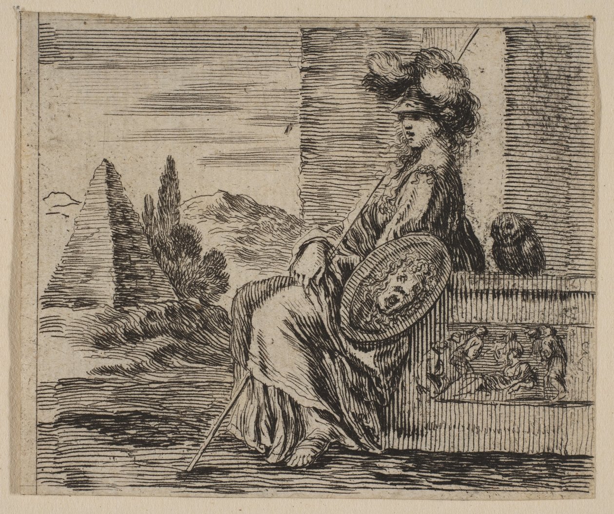 Pallas, z Game of Mythology Game of Mythology, 1644. od Stefano della Bella