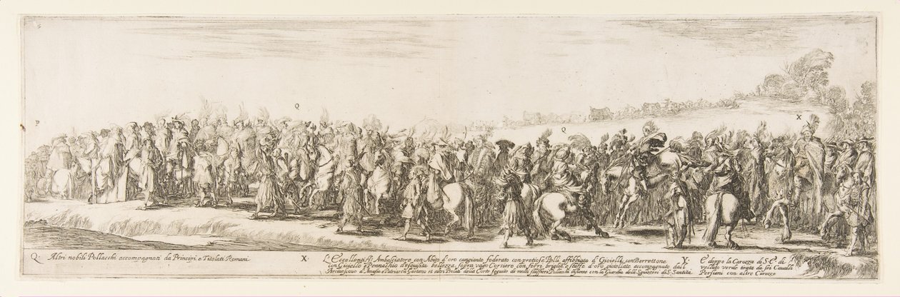 Část vchodu do polského vyslanectví Q.X.Y., 1633. od Stefano della Bella
