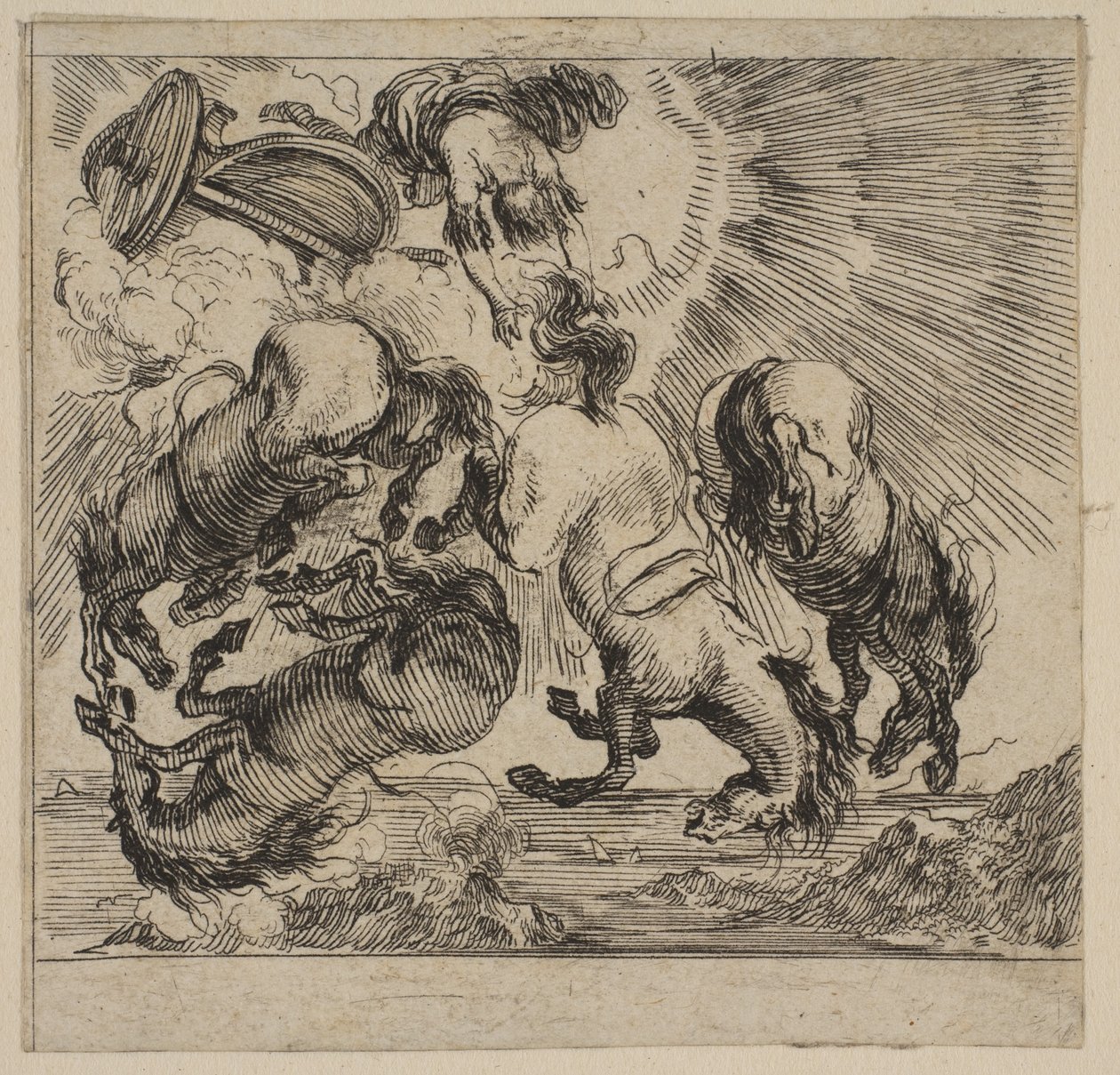 Phaeton, z Game of Mythology Game of Mythology, 1644. od Stefano della Bella