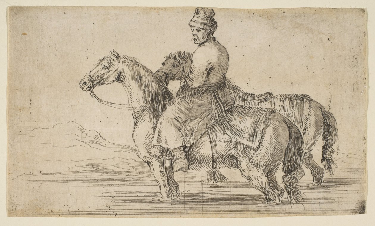 Polský hřebčín koupací koně, ca. 1662. od Stefano della Bella