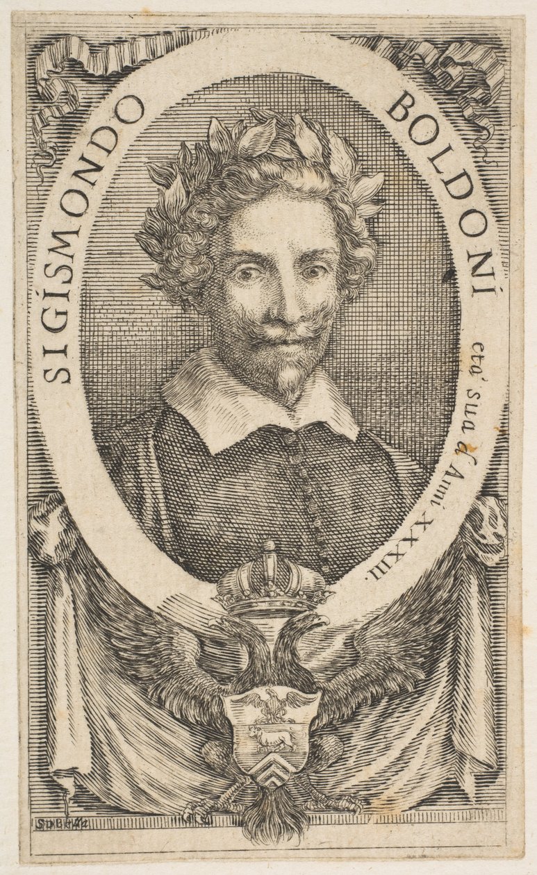 Portrét básníka Sigismonda Boldoniho, 1656. od Stefano della Bella
