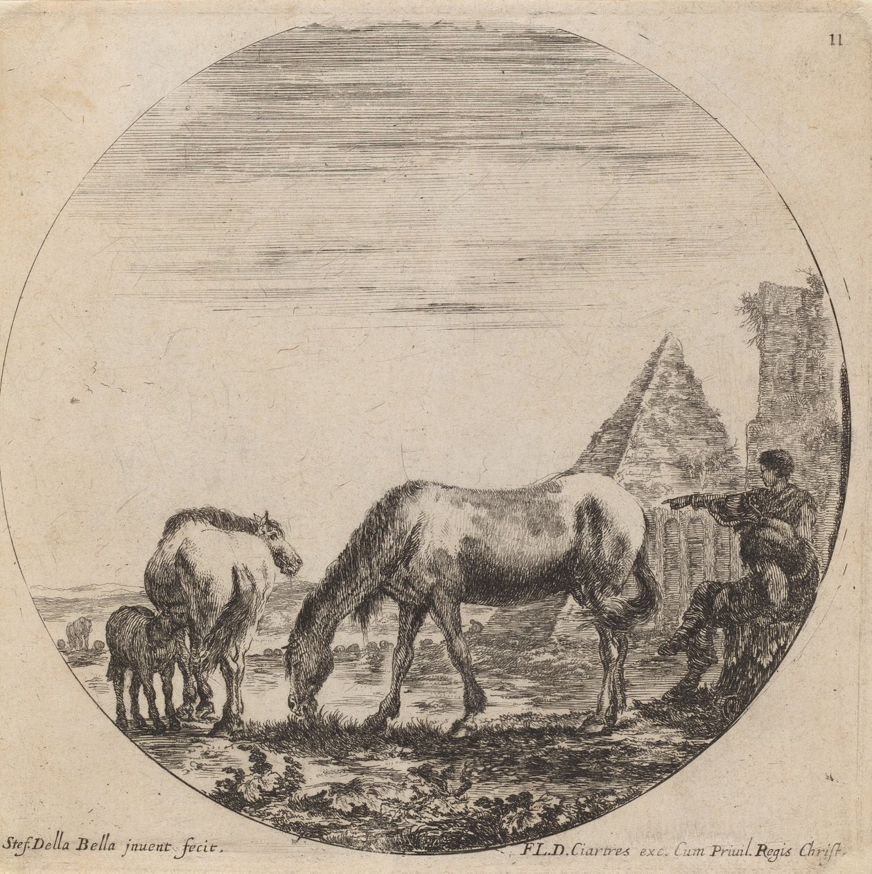 Pyramida Caiuse Cestiuse, 1646. od Stefano della Bella