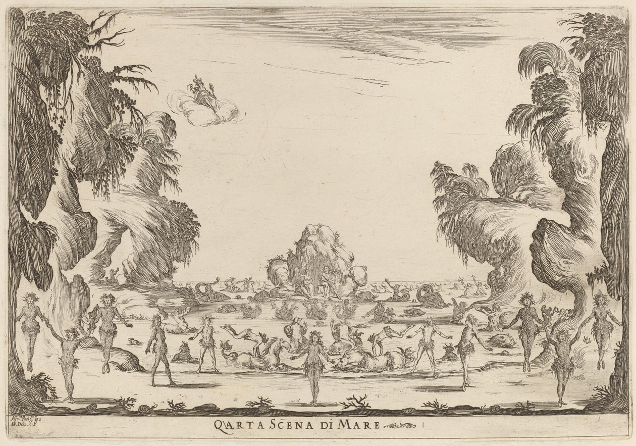 Čtvrtá mořská scéna, 1637. od Stefano della Bella