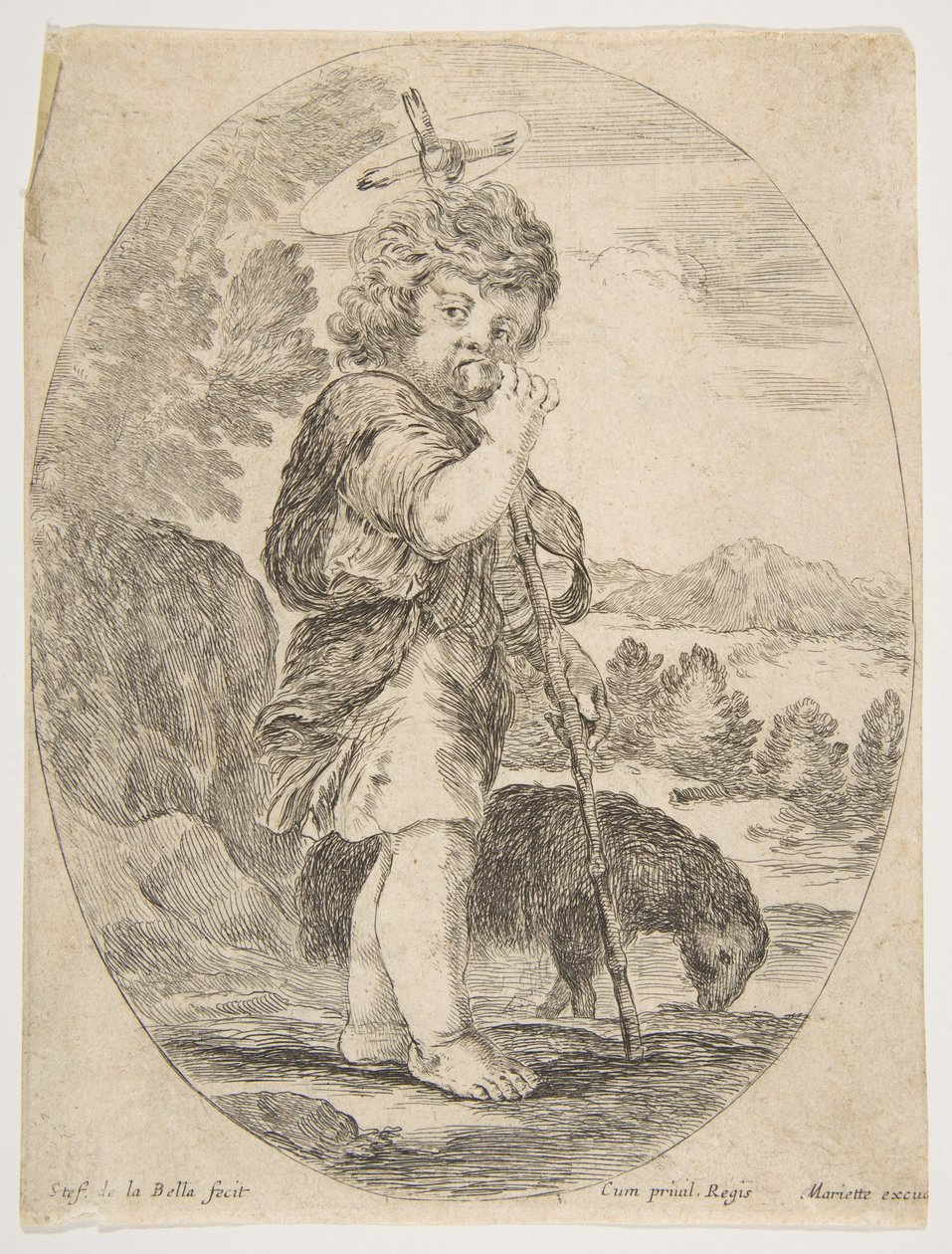 Svatý Jan Křtitel Kousání kousku ovoce, ca. 1641. od Stefano della Bella