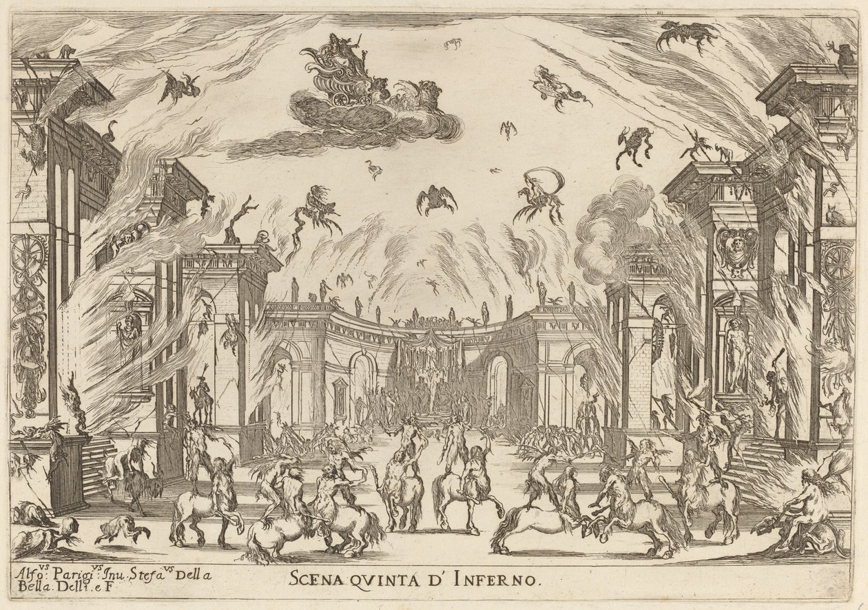 Pátá scéna pekla, 1637. od Stefano della Bella