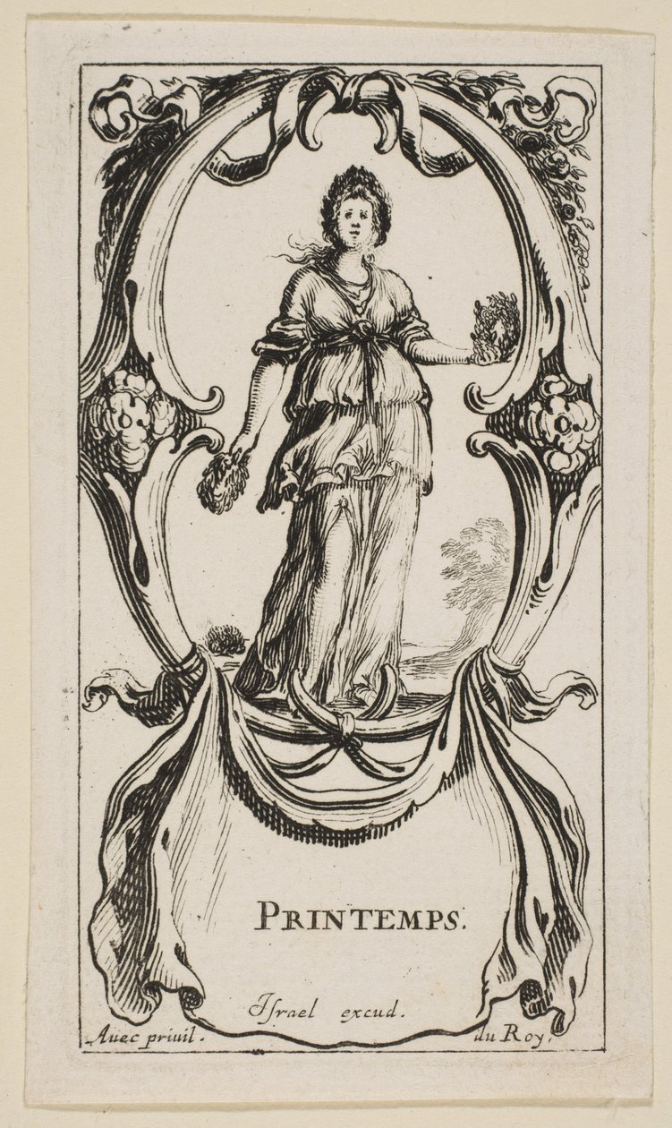 Spring Printemps, z The Four Seasons, ca. 1641. od Stefano della Bella