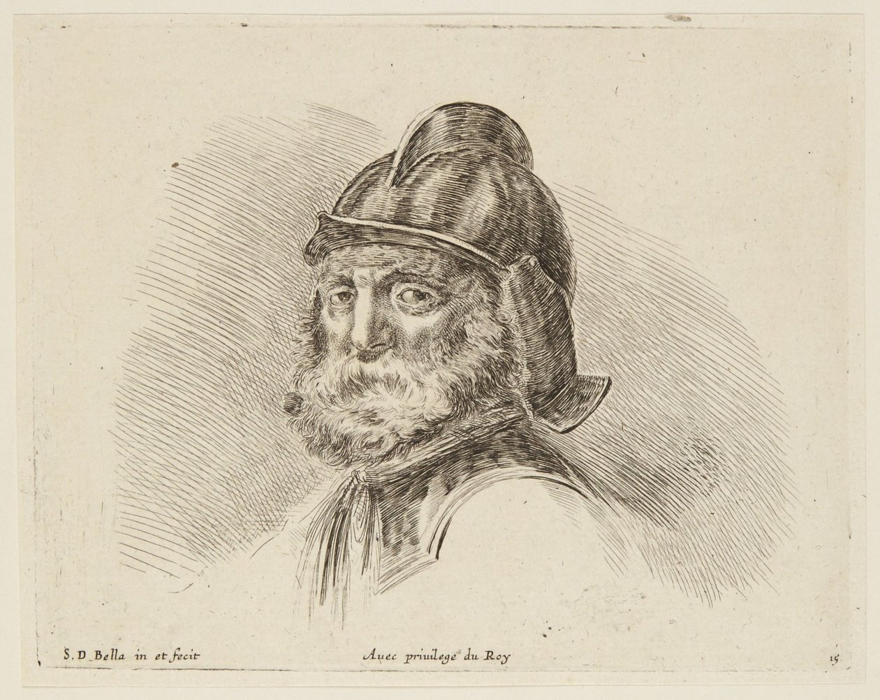 Studie (Zásady kresby, 15) od Stefano della Bella