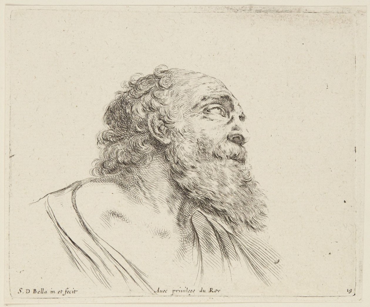 Studie (Zásady kresby, 19) od Stefano della Bella