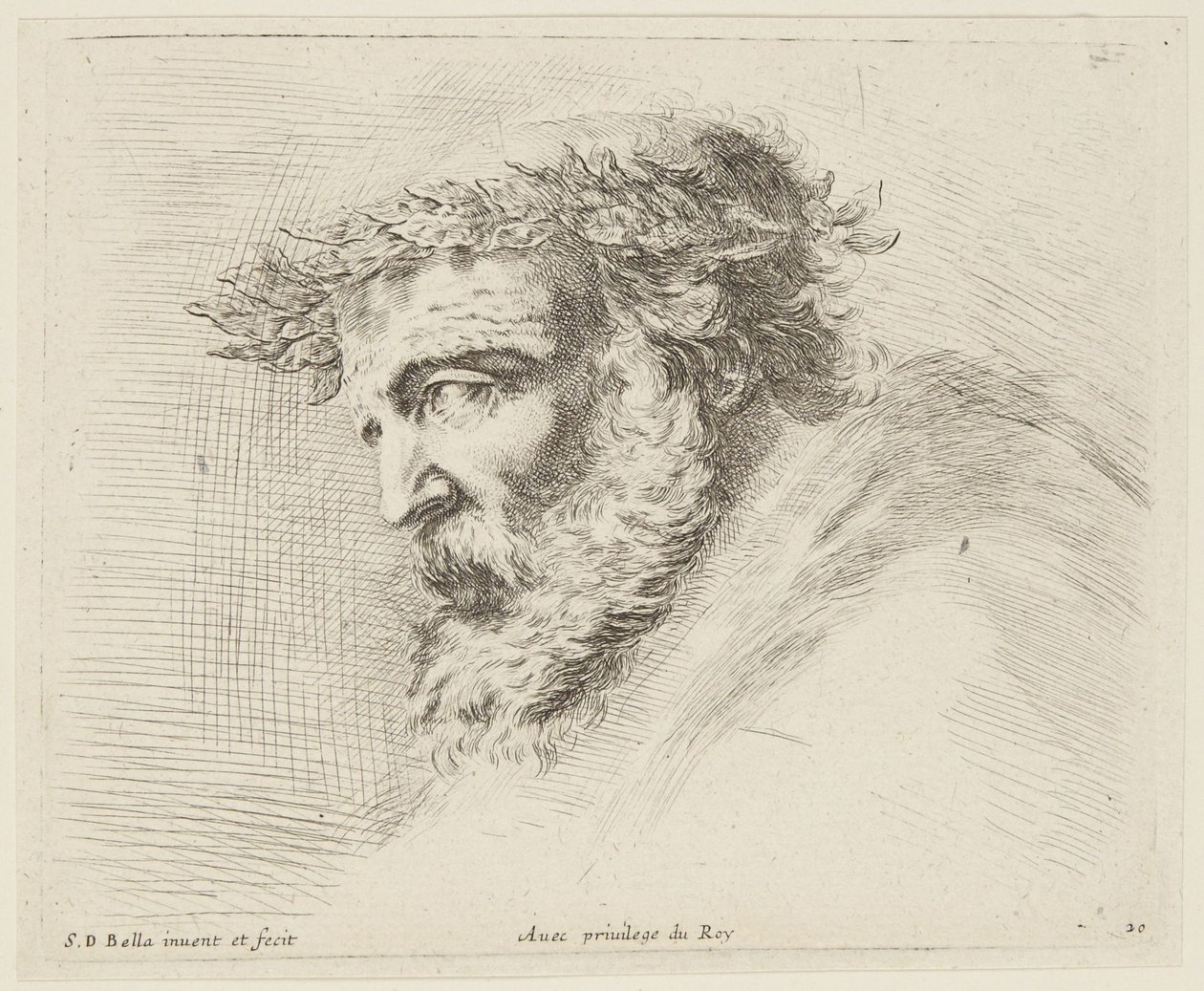Studie (Zásady kresby, 20) od Stefano della Bella