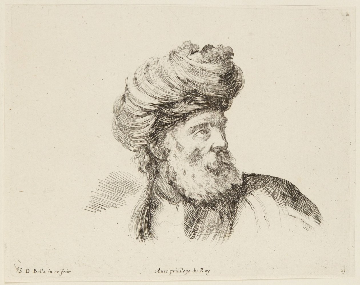 Studie (Zásady kresby, 23) od Stefano della Bella