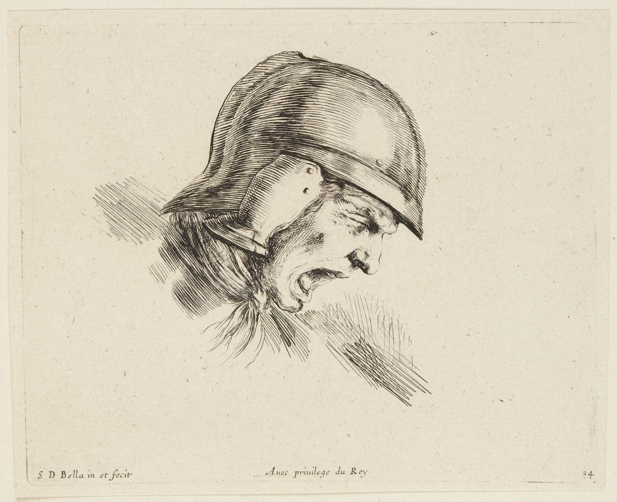 Studie (Zásady kresby, 24) od Stefano della Bella