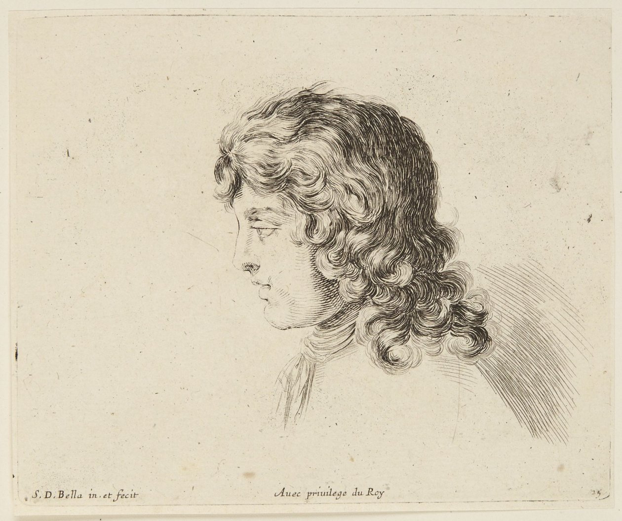 Studie (Zásady kresby, 25) od Stefano della Bella