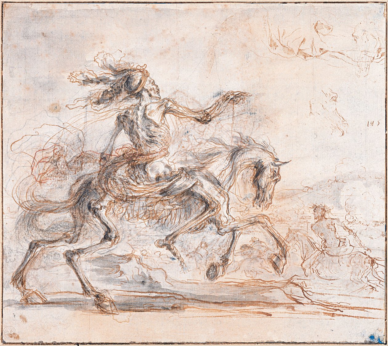 Smrt na bitevním poli, mezi 1640 a 1650 od Stefano della Bella