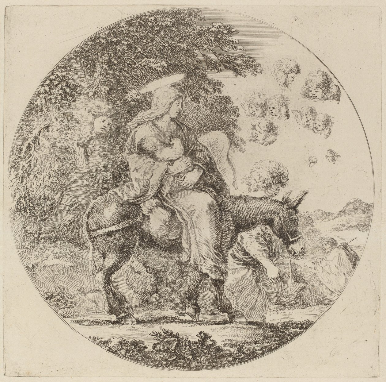 Útěk do Egypta, pravděpodobně 1662. od Stefano della Bella