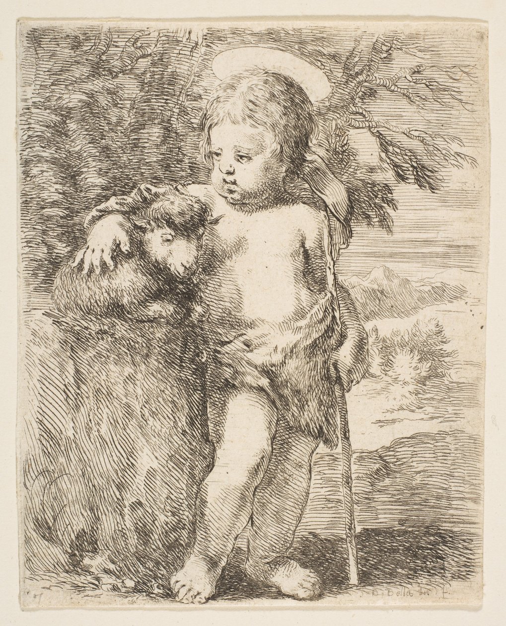 Nemluvně sv. Jana Křtitele se svým Beránkem, ca. 1649. od Stefano della Bella