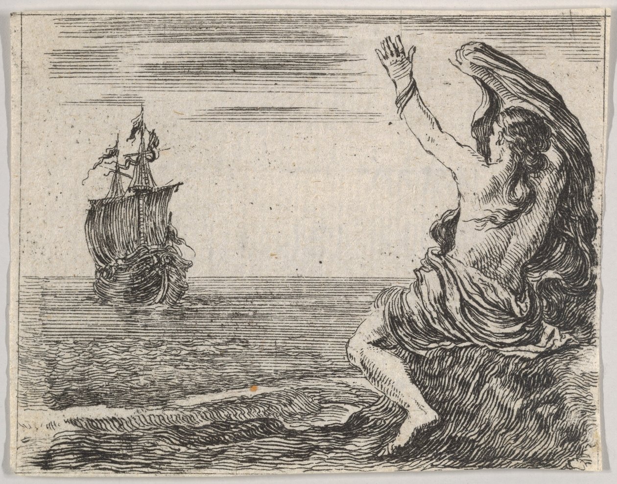Theseus a Ariadne, z Mytologické hry Jeu de la Mythologie, 1644. od Stefano della Bella