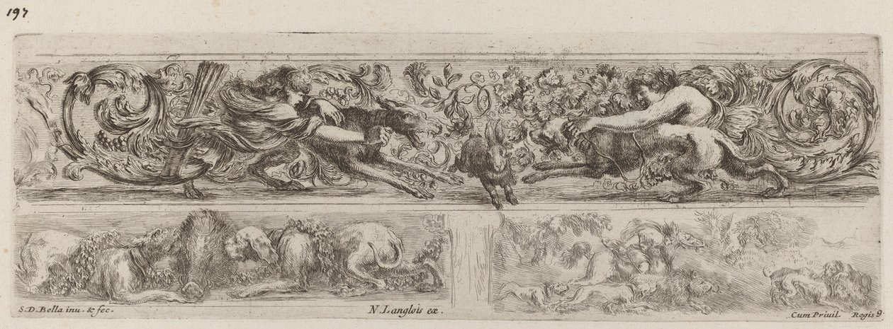 Tři ozdobné kapely, pravděpodobně 1648. od Stefano della Bella