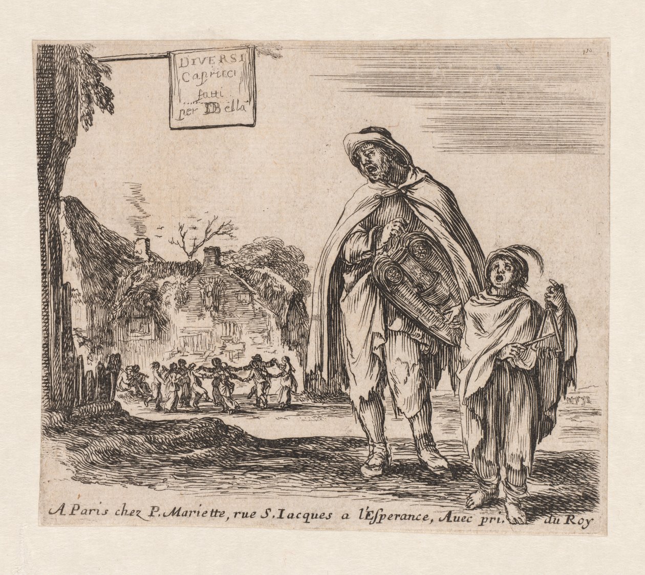 Titulní strana: Diversi Capricci, 1647. od Stefano della Bella