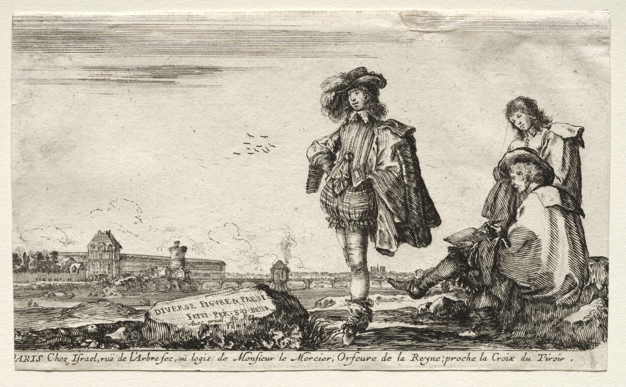 Různé postavy a krajiny, 1649. od Stefano della Bella