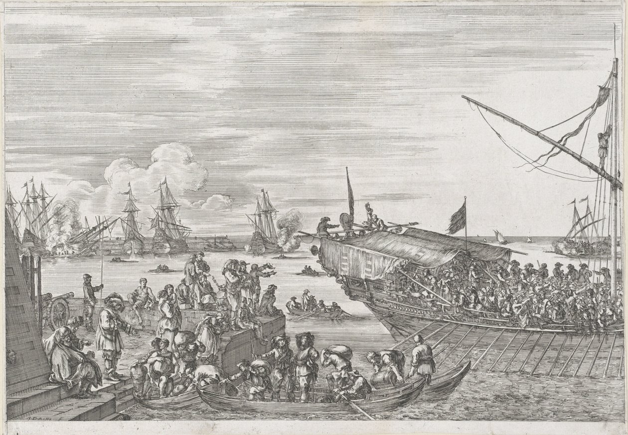 Odjezd galejní lodi v přístavu Livorno Port of Livorno (název série) Vues de port de Livourne (název série) od Stefano della Bella