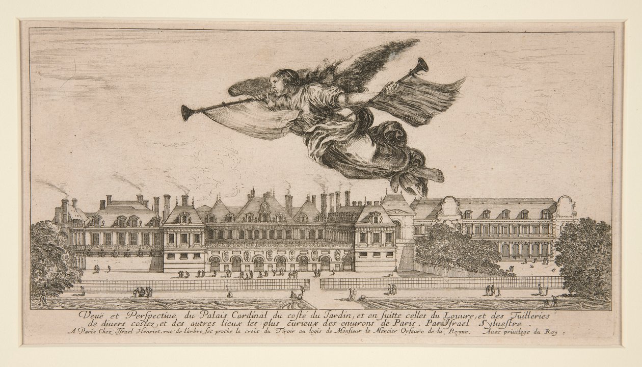 Veue et Perspective du Palais Cardinal (Pohled a perspektiva kardinálského paláce) od Stefano della Bella