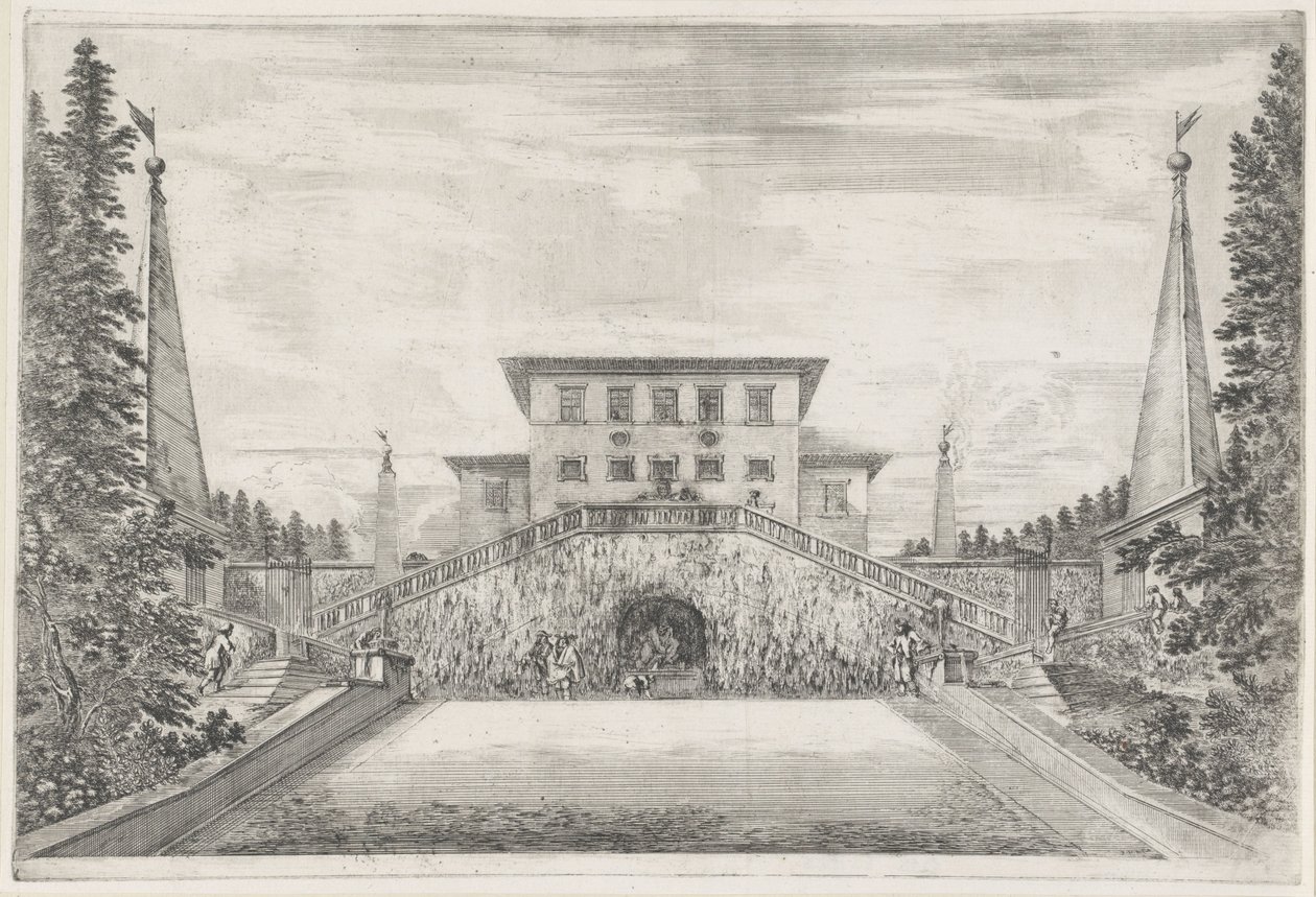 Villa Pratolino De Villa Pratolino (název série) Vues de la villa de Pratolino (název série) od Stefano della Bella