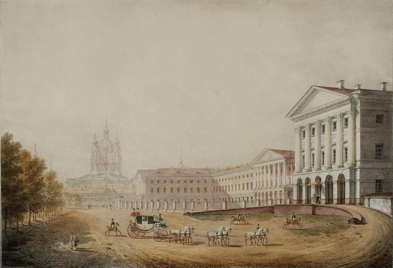 Smolný institut pro šlechtické panny v Petrohradě, 1823 od Stepan Philippovich Galaktionov