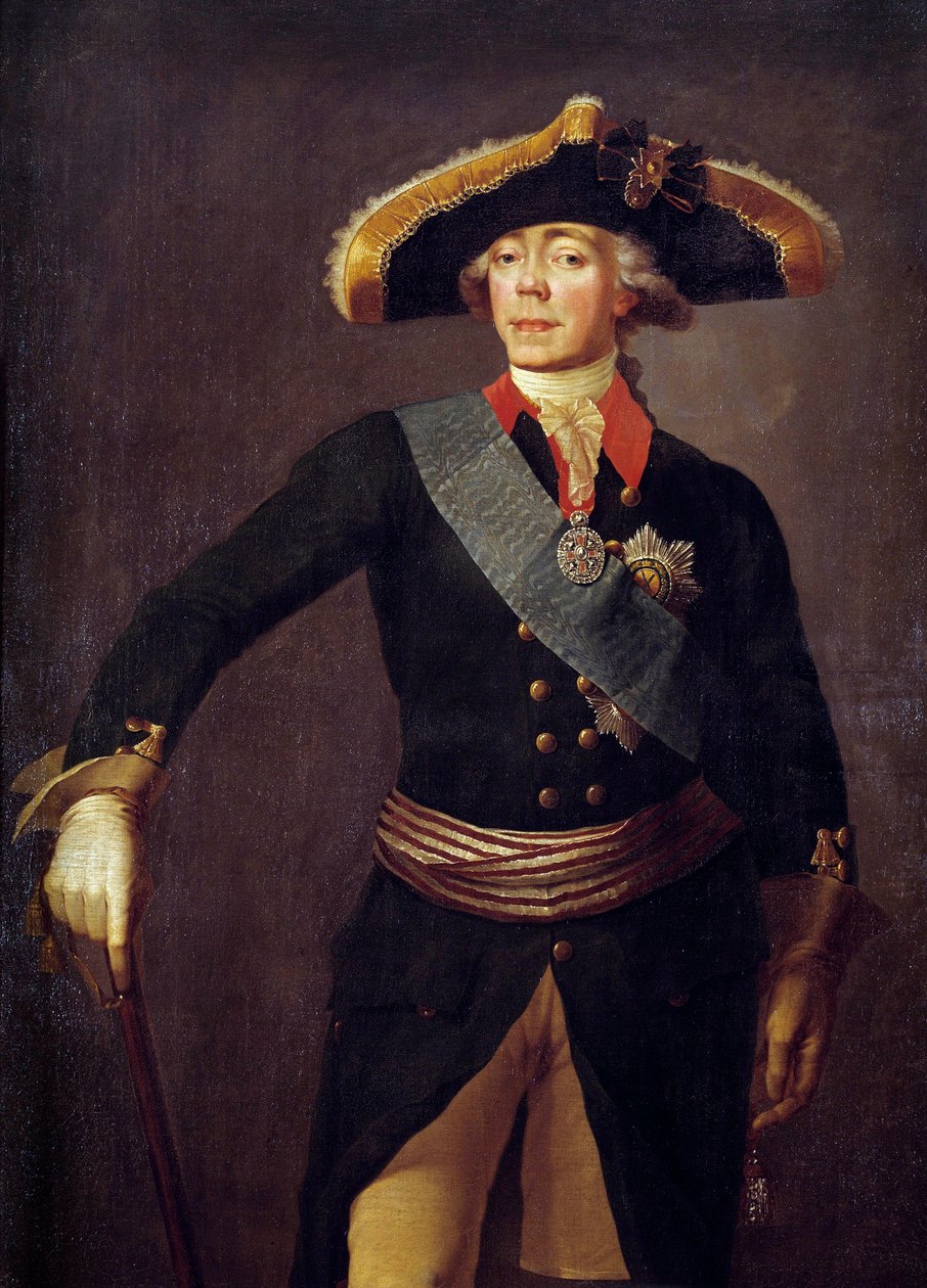 Portrét Pavla I. (1754-1801) ruského císaře Malba Štěpána Semenoviče Ščukina (1738-1828) Petrohrad 19. století, hrad Peterhof od Stepan Semenovich Shchukin