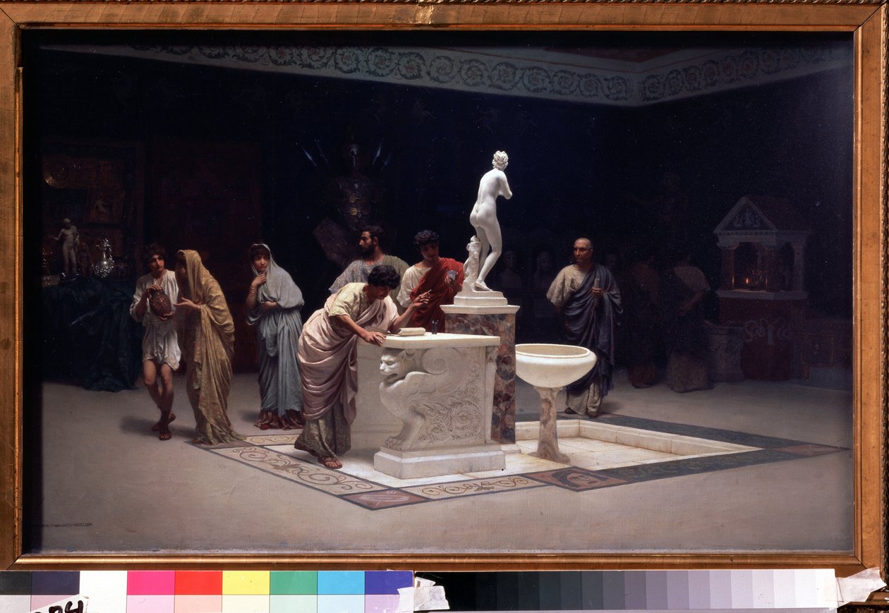 Dans le foyer des Maecena (Caius Cilnius Maecenas (ou Mecene) (verze 70 avant JC-8 avant JC) (V Maecenas