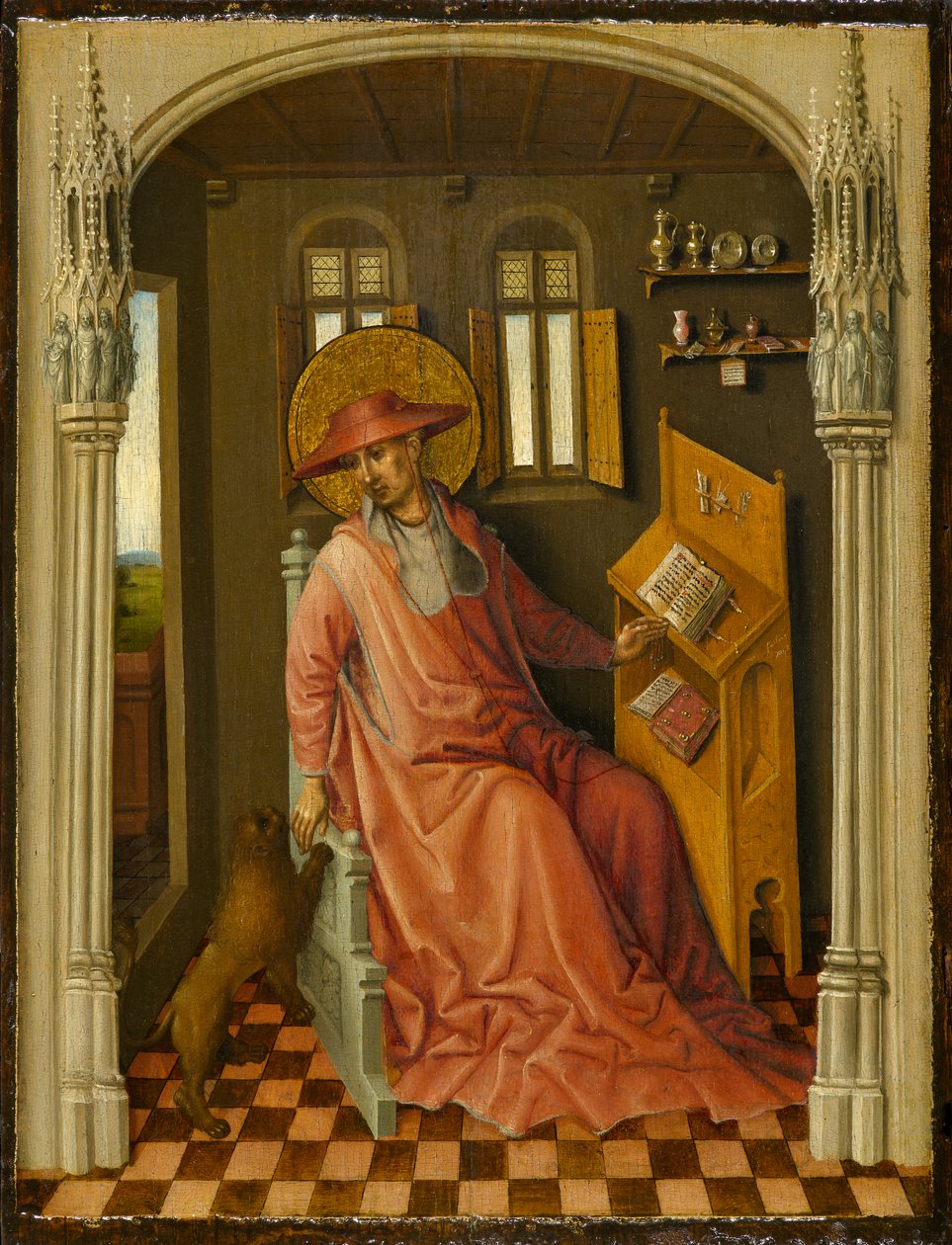 Sv. Jeroným ve své pracovně, kolem roku 1440 od Stephan Lochner