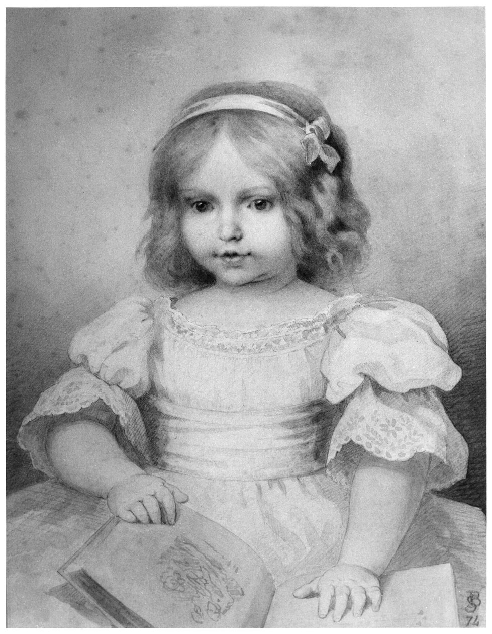 Colette ve věku 18 měsíců, 1875 (černobílá fotografie) od Stephane Baron